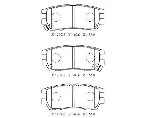 КОЛОДКИ ТОРМОЗНЫЕ D6054M (ПЕРЕД.) MITSUBISHI                                                        