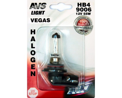 ЛАМПА ГАЛОГЕННАЯ HB4 12V 55W AVS VEGAS                                                            