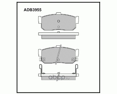 КОЛОДКИ ТОРМОЗНЫЕ ADB3955 NISSAN ALMERA N15 MAXIMA CEFIRO                                           