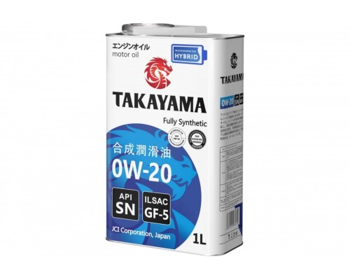МАСЛО МОТОРНОЕ TAKAYAMA 0W20 PAOTEC ILSAC GF-6 API SP (СИНТ) 1Л                                   