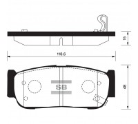 КОЛОДКИ ТОРМОЗНЫЕ SP1178 (ЗАД.)  HYUNDAI SANTA FE 05-                                               
