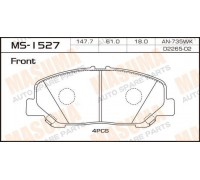 КОЛОДКИ ТОРМОЗНЫЕ MS1527 TOYOTA PREVIA ACR3                                                         