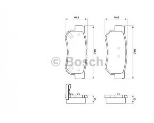 КОЛОДКИ ТОРМОЗНЫЕ 0986424728 ЗАДН. 0986424728 HYUNDAI, KIA, SSANGYONG                               