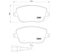 КОЛОДКИ ТОРМОЗНЫЕ 2358102 ПЕРЕД. VW POLO IV (9A2, 9N2) 02-09                                        