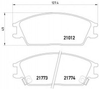КОЛОДКИ ТОРМОЗНЫЕ 2101202 ПЕРЕД. HYUNDAI ACCENT, GETZ, ELANTRA                                      