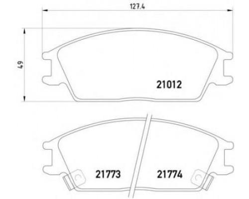 КОЛОДКИ ТОРМОЗНЫЕ 2101202 ПЕРЕД. HYUNDAI ACCENT, GETZ, ELANTRA                                      
