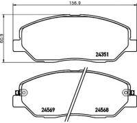 КОЛОДКИ ТОРМОЗНЫЕ MPH38 ПЕРЕД. HYUNDAI SANTA FE 05-                                                 