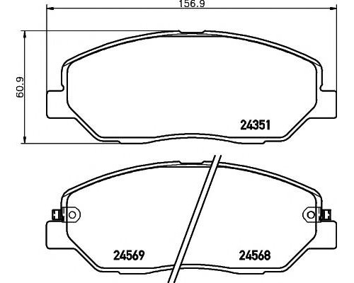 КОЛОДКИ ТОРМОЗНЫЕ MPH38 ПЕРЕД. HYUNDAI SANTA FE 05-                                                 