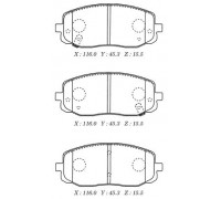 КОЛОДКИ ТОРМОЗНЫЕ ПЕРЕД. KIA PICANTO 04- D11154M                                                    