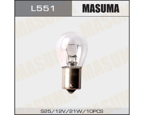 ЛАМПА ПОДСВЕТКИ P21W 12V 21W MASUMA (BA15S, S25)                                                  
