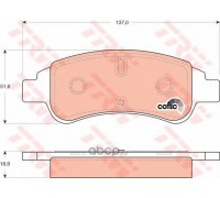КОЛОДКИ ТОРМОЗНЫЕ GDB1563 ПЕРЕД. PEUGEOT 206,307 ; CITROEN C3,C4                                    