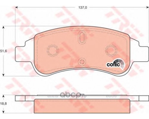 КОЛОДКИ ТОРМОЗНЫЕ GDB1563 ПЕРЕД. PEUGEOT 206,307 ; CITROEN C3,C4                                    