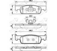 КОЛОДКИ ТОРМОЗНЫЕ ПЕРЕД. RENAULT LOGAN II ADB02144                                                  