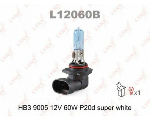 ЛАМПА ГАЛОГЕННАЯ HB3 12V 55W LYNXAUTO                                                             