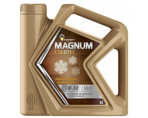 МАСЛО МОТОРНОЕ РОСНЕФТЬ MAGNUM COLDTEC SN/CF 5W30 (4 Л) СИНТ.                                     