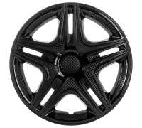 КОЛПАКИ КОЛЕСНЫЕ ДЕКОРАТИВНЫЕ R16 ЧЕРНЫЙ ГЛЯНЕЦ STAR ДАКАР (4 ШТ.)                                
