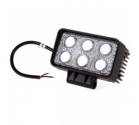 ФАРА ПРОТИВОТУМАННАЯ OFF ROAD SKYWAY (ПРЯМОУГОЛЬНАЯ, 12V/24V, 18W, 6 ДИОДОВ, ДАЛЬНИЙ СВЕТ) (1 ШТ.)