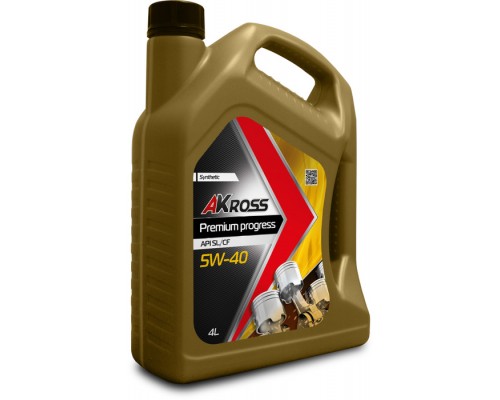 МАСЛО МОТОРНОЕ AKROSS PREMIUM PROGRESS 5W-40 SL/СF СИНТЕТИЧЕСКОЕ 4 Л                                