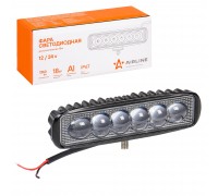 ФАРА СВЕТОДИОДНАЯ AIRLINE 6 LED 18W 12/24V ALED006                                                  