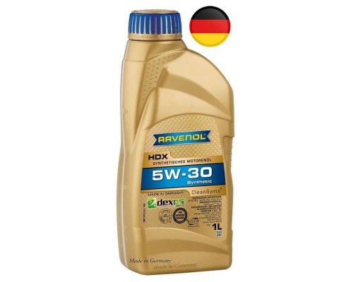 МАСЛО МОТОРНОЕ RAVENOL HDX 5W-30 SN PLUS/SP GF-6A СИНТЕТИЧЕСКОЕ 1 Л                                 