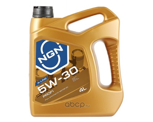МАСЛО МОТОРНОЕ NGN 5W-30 SN/CF PROFI(A-LINE) 4Л СИНТ.                                               