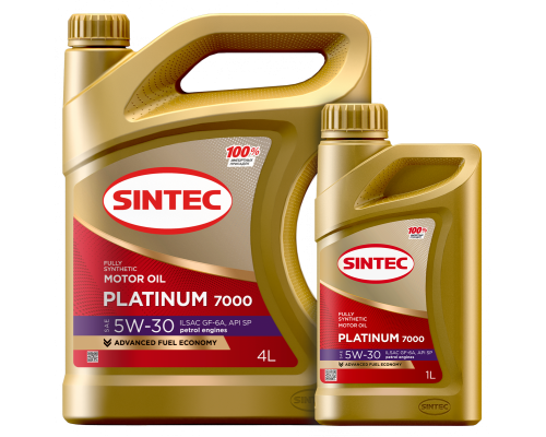 МАСЛО МОТОРНОЕ SINTEC 5W/30 ПЛАТИНУМ 7000 GF-6A АКЦИЯ 4Л.+1Л (СИНТ.) 600226                       