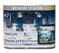 ЛАМПА ГАЛОГЕННАЯ H7 12V 55W CLEARLIGHT ЭФФЕКТ КСЕНОНА 6000K 2ШТ.                                  