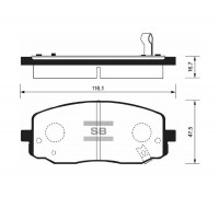 КОЛОДКИ ТОРМОЗНЫЕ ПЕРЕД. KIA PICANTO 04- SP1172                                                     