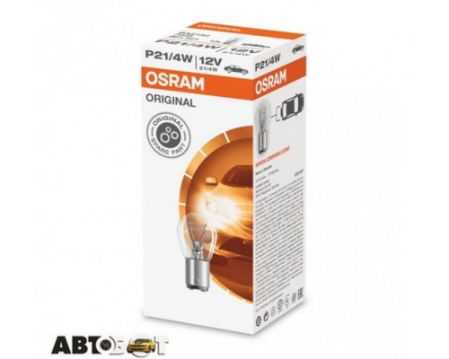 ЛАМПА ПОДСВЕТКИ P21/4W 12V 21/4W OSRAM (1 ШТ.)                                                    