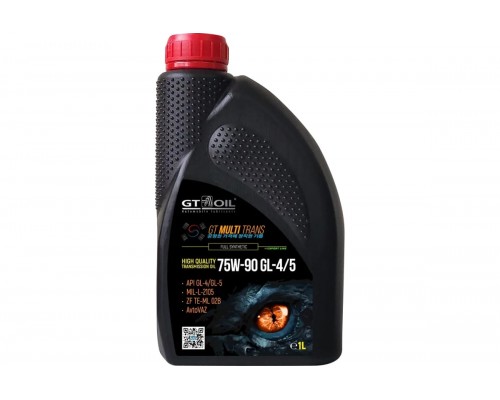 МАСЛО ТРАНСМИССИОННОЕ GT OIL MULTI TRANS 75W90 GL-4/5 (1 Л) СИНТ.                                 