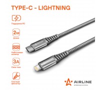 КАБЕЛЬ ДЛЯ ТЕЛЕФОНА AIRLINE TYPE-C ПОДДЕРЖКА PD 2М                                                