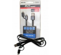 КАБЕЛЬ ДЛЯ ТЕЛЕФОНА AVS (IPHONE 5/6/7+MICRO USB, 1М, MIP-563)                                     