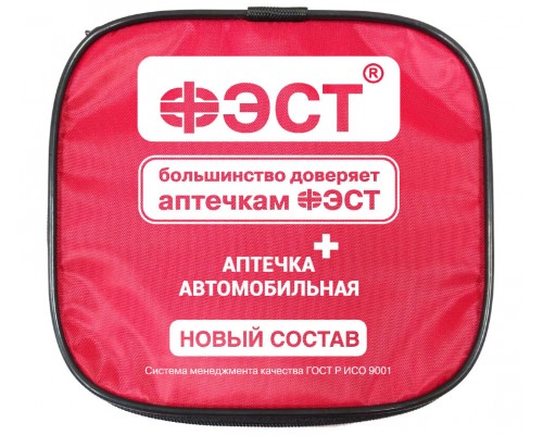 АПТЕЧКА АВТОМОБИЛЬНАЯ ФЭСТ ПЕРВОЙ ПОМОЩИ ДОРОЖНАЯ ФУТЛЯР №260Н                                      