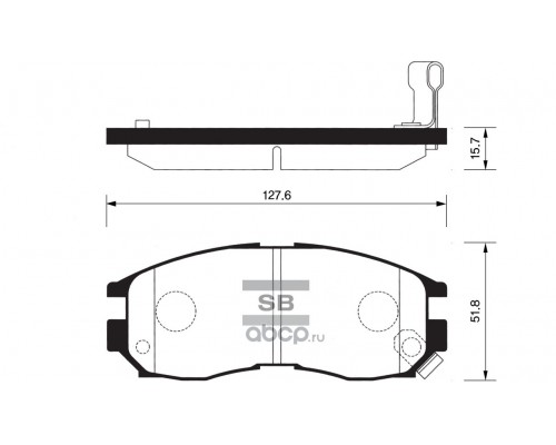 КОЛОДКИ ТОРМОЗНЫЕ SP1134 (ПЕРЕД.) MITSUBISHI LANCER -99                                             
