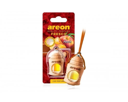 АРОМАТИЗАТОР ПОДВЕСНОЙ (PEACH/ПЕРСИК) AREON FRESCO (ДЕРЕВЯННАЯ БУТЫЛОЧКА)                         