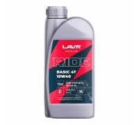 МАСЛО МОТОРНОЕ 4-Х ТАКТНОЕ LAVR MOTO RIDE BASIC 10W-40 SL MA-2 ПОЛУСИНТЕТИЧЕСКОЕ 1 Л                