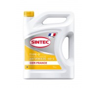 АНТИФРИЗ SINTEC OEM FRANCE TYPE-D ЖЕЛТЫЙ -40 5KG                                                    