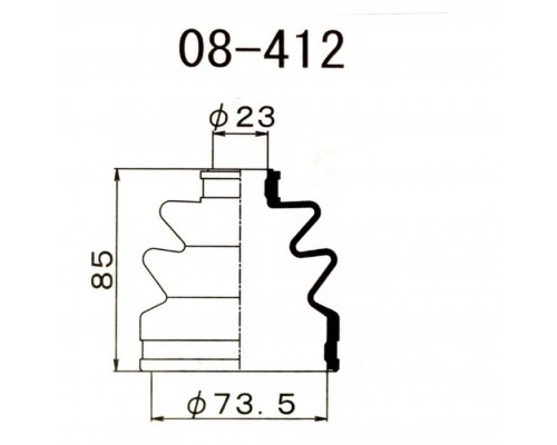 ПЫЛЬНИК ДЛЯ ШРУСА 08-412 NISSAN SUNNY,PULSAR                                                        