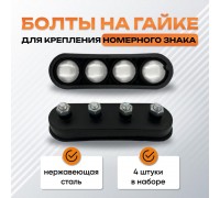 БОЛТЫ НОМЕРНОГО ЗНАКА (ХРОМ НЕРЖАВЕЙКА) 4 ШТ.                                                       