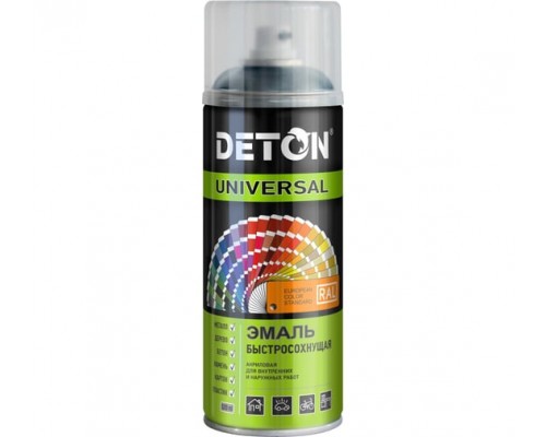 КРАСКА DETON СЕРЫЙ ГРАФИТ МАТОВЫЙ RAL7024 520МЛ (АЭР.)                                              