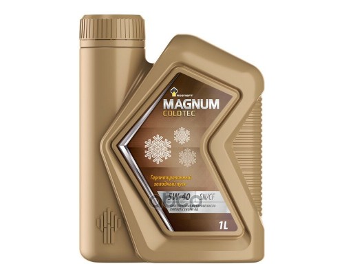 МАСЛО МОТОРНОЕ РОСНЕФТЬ MAGNUM COLDTEC 5W-40 SN/CF A3/B3/B4 СИНТЕТИЧЕСКОЕ 1 Л                       