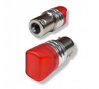 ЛАМПА СВЕТОДИОДИОДНАЯ 12V 21W 3SMD RED МЕТАЛ.ЦОКОЛЬ (ПОВОРОТ) (2 ШТ)                                