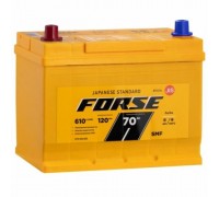АККУМУЛЯТОР ASIA 70 А/Ч FORSE 610А (ОБРАТНАЯ ПОЛЯРНОСТЬ) (261Х175Х225)                            