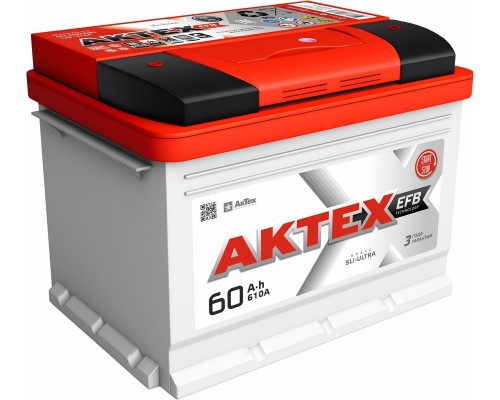 АККУМУЛЯТОР AKTEX EFB 6СТ-60/610А ОБРАТНАЯ ПОЛЯРНОСТЬ                                               