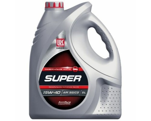 МАСЛО МОТОРНОЕ LUKOIL СУПЕР 15W-40 SF/CC МИНЕРАЛЬНОЕ 5 Л                                            