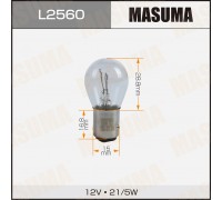 ЛАМПА ПОДСВЕТКИ P21/5W 12V 21/5W MASUMA (BAY15D, ДВУХКОНТАКТНАЯ)                                  