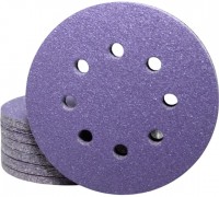 МАТЕРИАЛ АБРАЗИВНЫЙ CERAMAX PURPLE FILM КРУГ 8-ОТВ. 125ММ P320                                      