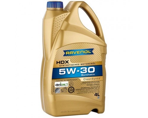 МАСЛО МОТОРНОЕ RAVENOL HDX 5W-30 SN PLUS/SP GF-7A СИНТЕТИЧЕСКОЕ 4 Л                                 