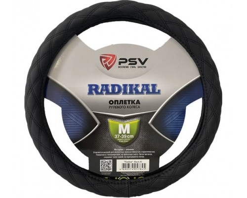 ОПЛЕТКА НА РУЛЬ M PSV RADIKAL ЭКО-КОЖА, ЧЕРНАЯ                                                    