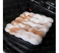 НАКИДКА НА СИДЕНЬЕ PSV REX LUX PAD ИСКУССТВЕННЫЙ МЕХ БЕЛО-КОРИЧНЕВЫЙ 45Х45 (1 ШТ.)                